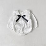 【66-90cm】ロンパース ベビー 襟付き ジャカード - 画像 (8)