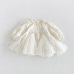 【73-120cm】ワンピース ベビー レース チュール