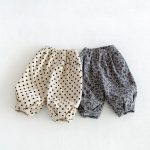【80-130cm】パンツ 男の子 ドットorレオパード コーデュロイ