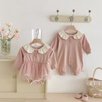 【66-90cm】ロンパースorカバーオール ベビー 前ボタン チュール