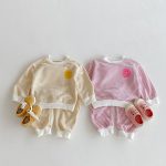 【80-130cm】セットアップ キッズ にこちゃん ボーダー