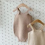 【66-90cm】ロンパース ベビー 韓国風 レトロ 無地 - 画像 (12)