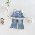【73-110cm】トップスorボトムスベビー 花柄 フリル