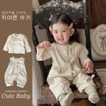 【73-100cm】トップスorサロペット ベビー 花柄 シンプル