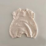 【66-90cm】ロンパース ベビー 二重ガーゼ 柔らかい - 画像 (3)