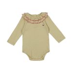 【66-90cm】ロンパース ベビー 北欧風 ダブルフリルカラー - 画像 (5)