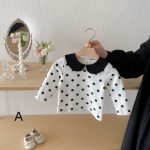 【66-100cm】長袖Tシャツ ベビー服 女の子 おしゃれ 襟付き 刺繍 - 画像 (11)