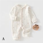 【59-90cm】カバーオール ベビー ジャカード シンプル - 画像 (3)
