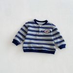 【80-130cm】長袖Tシャツ 男の子 ボーダー ワッペン - 画像 (9)
