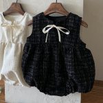 【66-90cm】ロンパース ベビー リボン付き ノースリーブ - 画像 (9)
