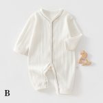 【59-90cm】カバーオール ベビー ジャカード シンプル - 画像 (4)
