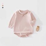 【66-90cm】ロンパース ベビー シームレス 無地 - 画像 (4)