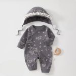 【52-80cm】カバーオール&帽子 ベビー 星座 プリント - 画像 (4)
