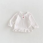 【80-130cm】長袖トップス 女の子 丸襟 フリル かわいい - 画像 (8)