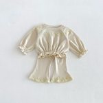 【80-130cm】セットアップ 女の子 ニット フリル スウィート - 画像 (7)