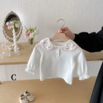 【66-100cm】長袖Tシャツ ベビー服 女の子 おしゃれ 襟付き 刺繍 - 画像 (13)