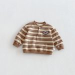 【80-130cm】長袖Tシャツ 男の子 ボーダー ワッペン - 画像 (10)
