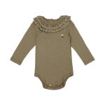 【66-90cm】ロンパース ベビー 北欧風 ダブルフリルカラー - 画像 (6)