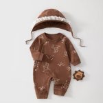 【52-80cm】カバーオール&帽子 ベビー 星座 プリント - 画像 (5)