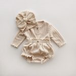 【66-90cm】セットアップ ベビー ジャカード ニット 帽子 - 画像 (13)
