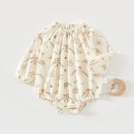 【66-90cm】ロンパース リボン柄 プリンセス 可愛い ベビー服 - 画像 (2)