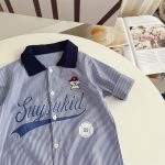 【66-90cm】ロンパース ベビー ベースボール ストライプ - 画像 (11)