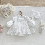 【66-90cm】ロンパース&帽子 ベビー レース リボン - 画像 (5)