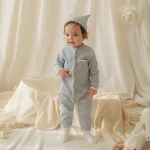 【66-90cm】ロンパース ベビー 韓国風 ボーダー - 画像 (2)