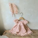 【73-100cm】ワンピース ベビー 花柄刺繍 チュール ドレス - 画像 (8)