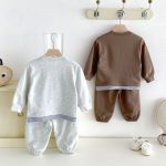 【80-130cm】セットアップ キッズ フェイクレイヤード カジュアル - 画像 (15)