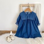 【66-130cm】ロンパースorワンピース 女の子 姉妹服 セーラー襟 デニム - 画像 (13)
