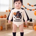 【66-90cm】ロンパース ベビー ハロウィン ケープ付き - 画像 (4)