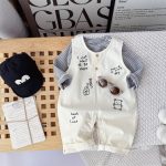 【73-100cm】セットアップ ベビー 英字 ロゴ シンプル - 画像 (7)