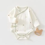【52-73cm】ロンパース ナチュラル リブ 肌に優しい ベビー服 - 画像 (5)
