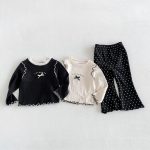 【73-100cm】トップス 女の子 蝶結び 合わせやすい - 画像 (3)
