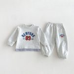 【80-130cm】セットアップ キッズ フェイクレイヤード カジュアル - 画像 (18)