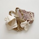 【66-90cm】サロペット風ショートパンツ コーデュロイ ベビー コットン - 画像 (4)