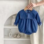 【66-130cm】ロンパースorワンピース 女の子 姉妹服 セーラー襟 デニム - 画像 (12)
