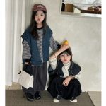 【80-130cm】ベスト キッズ デニム 森ガール風 ノースリーブ - 画像 (11)