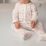 【66-90cm】ロンパース ベビー 可愛い ナチュラル ハート柄 - 画像 (5)