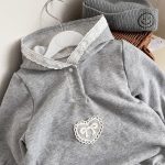 【66-90cm】ロンパース ベビー レース フード付き スウェット風 - 画像 (12)