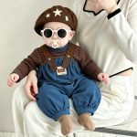 【73-100cm】サロペット&シャツ ベビー ゆったり おしゃれ