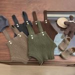 【66-100cm】ショートパンツ ベビー ニット サスペンダー - 画像 (4)