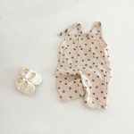 【66-90cm】サロペット ベビー コーデュロイ 花柄