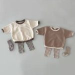 【73-100cm】セットアップ ベビー チェック柄 カジュアル