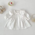 【73-120cm】ワンピース 女の子 リボン付き フリル