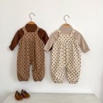 【73-100cm】サロペット ベビー ドット コーデュロイ - 画像 (8)
