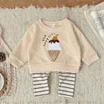 【73-100cm】セットアップ ベビー アイスクリーム 刺繍 シンプル - 画像 (14)