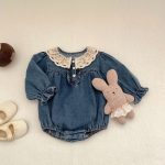 【66-90cm】ロンパース ベビー デニム プリンセス - 画像 (4)