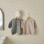【66-90cm】ロンパース ベビー 韓国風 ストライプ - 画像 (5)